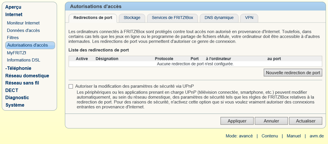 Comment configurer la redirection de port sur FRITZ!Box